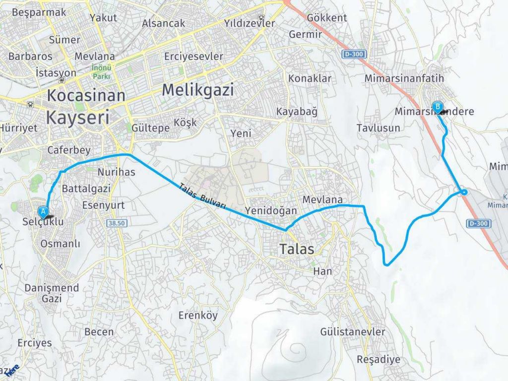 Kayseri Selçuklu Mahallesi Kayseri, sirintepe haritası