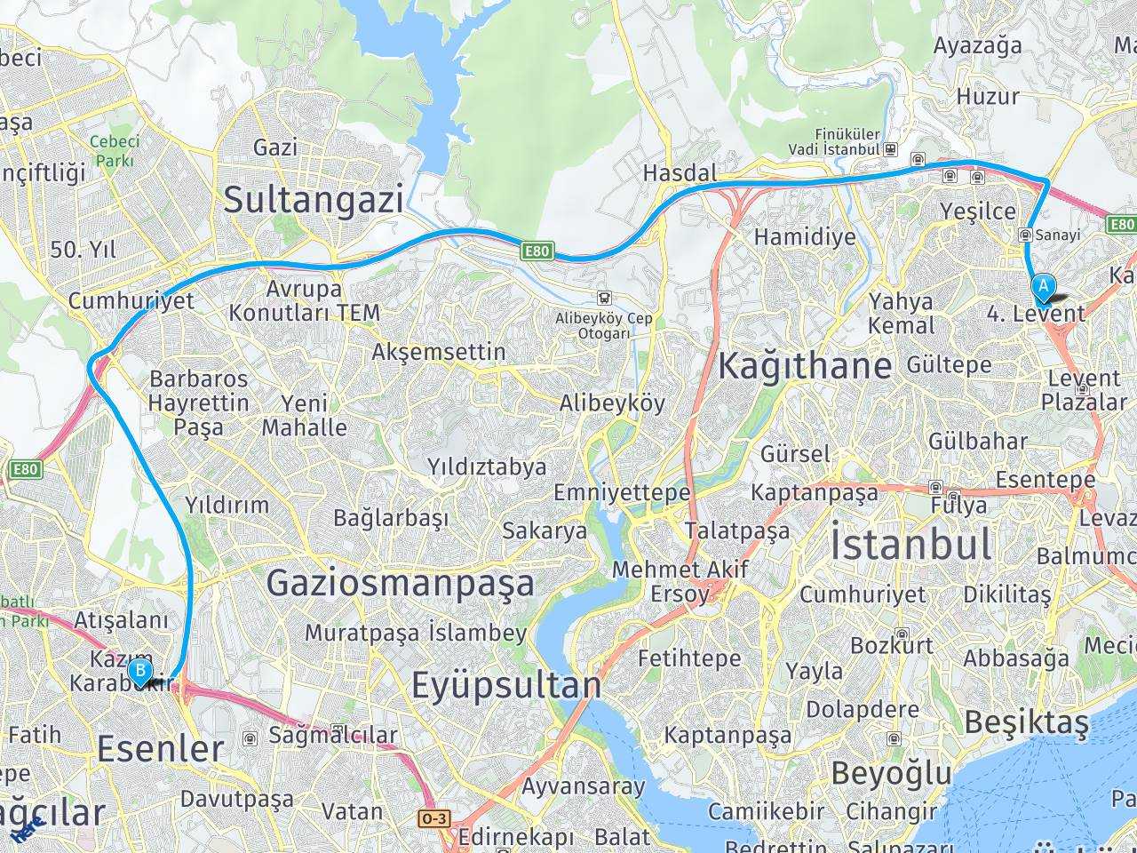 Konaklar Mh Akçam Cd No3 Daire19 4.levent İstanbul, Turkey Atışalanı haritası