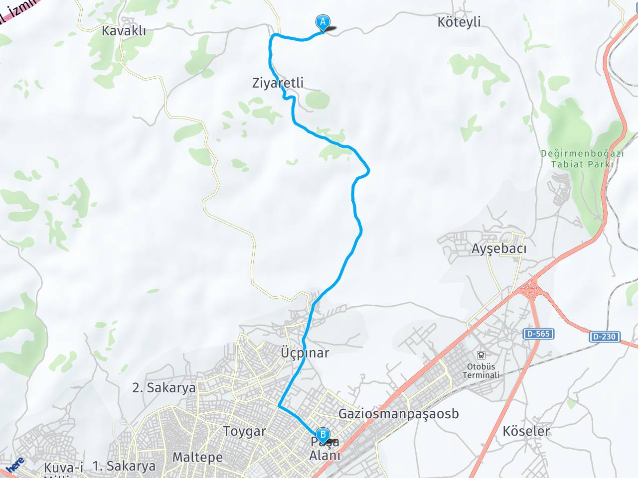 Köteyli Köyü Balıkesir Karesi pasaalani haritası
