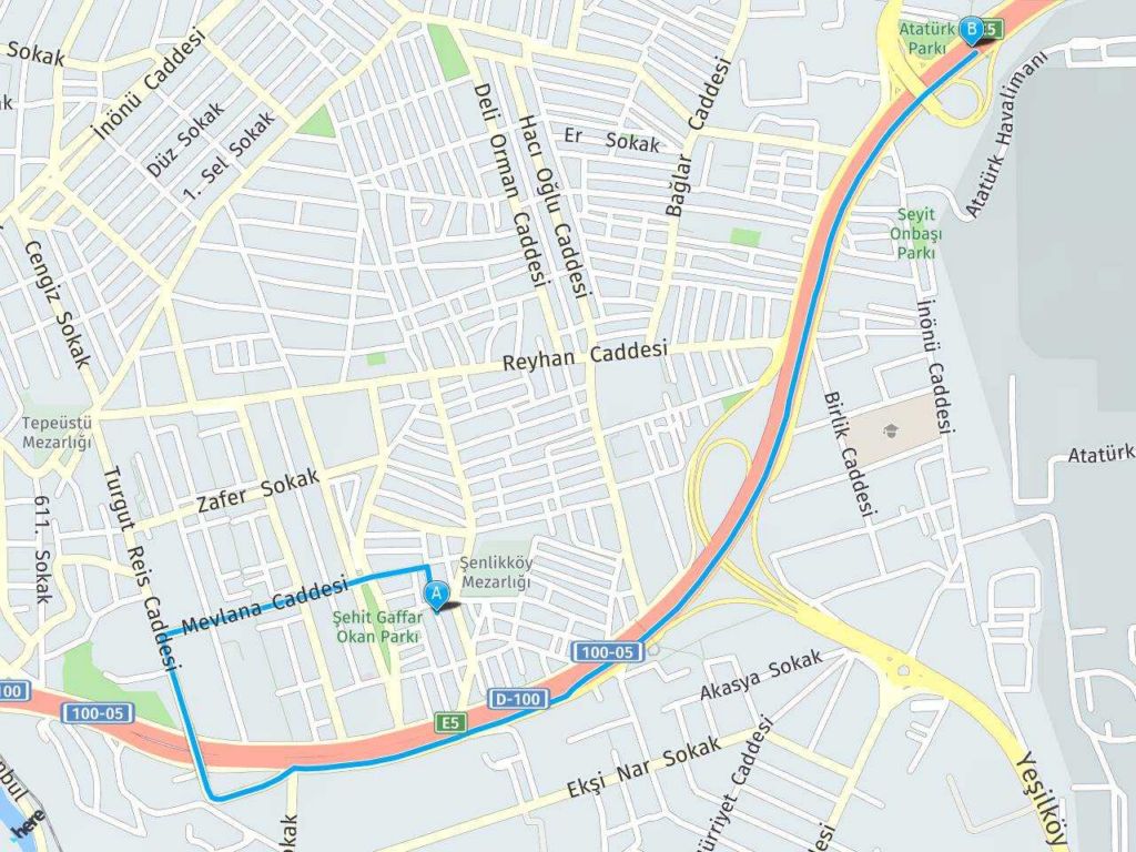 Küçükçekmece Marmaray Küçükçekmece Metrobüs haritası