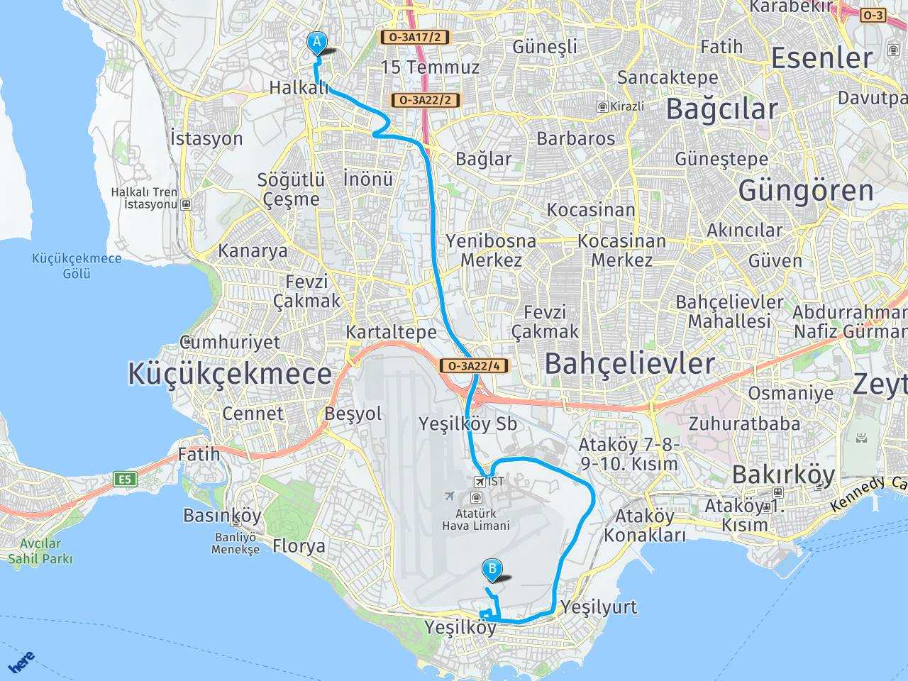 Mahmutbey Bakırköy haritası