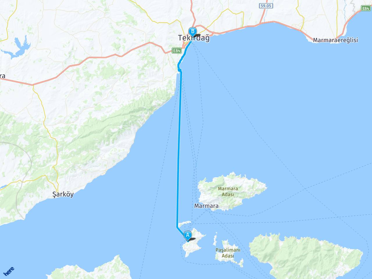 Marmara Denizi fay hattı Tekirdağ haritası