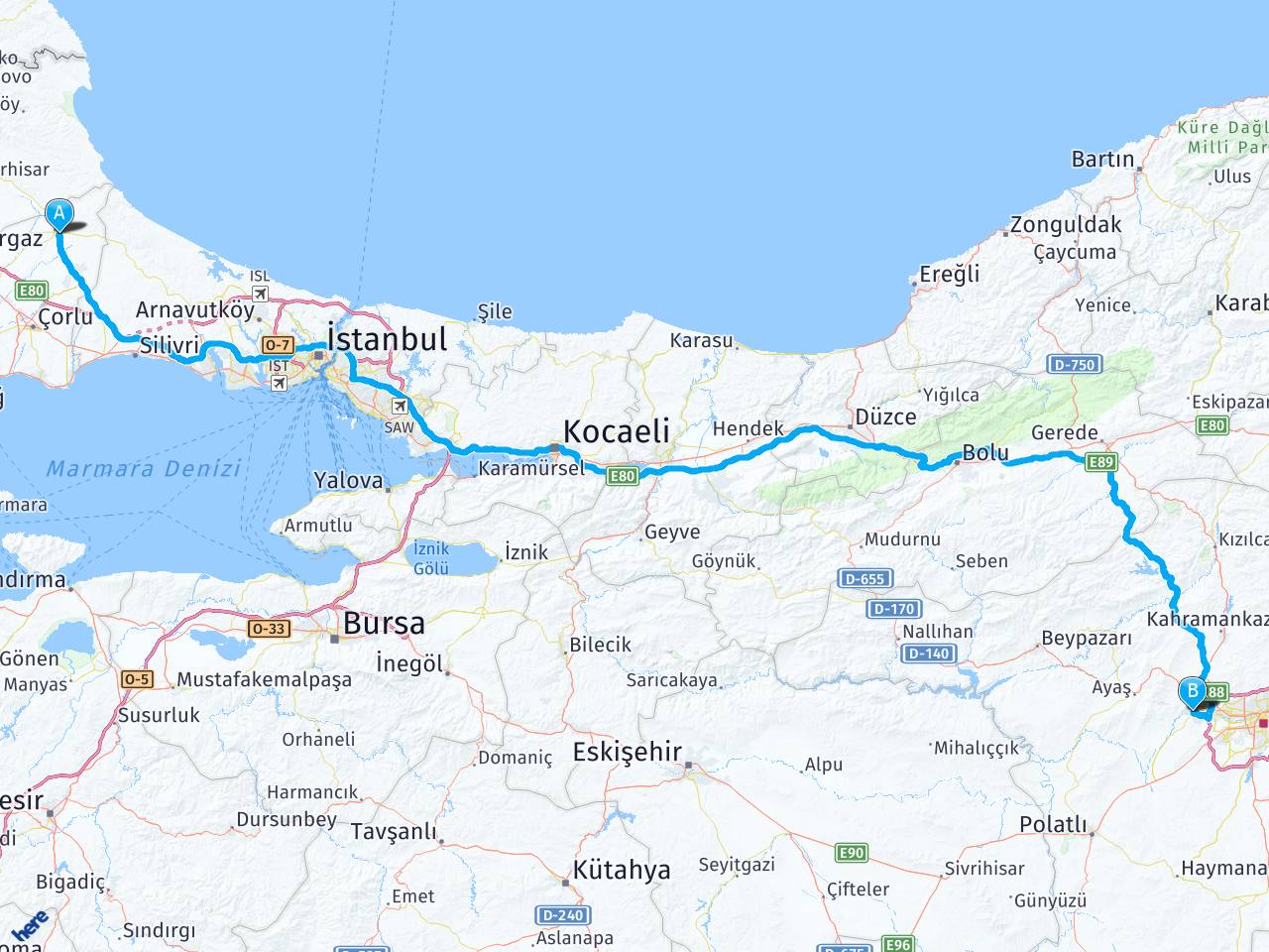 Saray Ankara Sincan tandoğan mahallesi haritası