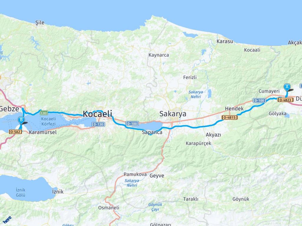 Topçular Yalova Hersek arası mesafe, Topçular Yalova Hersek yol ...