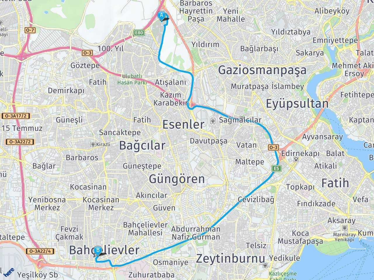 Vadi istanbul Yiğit Sokak Şirinevler Bahçelievler İstanbul haritası
