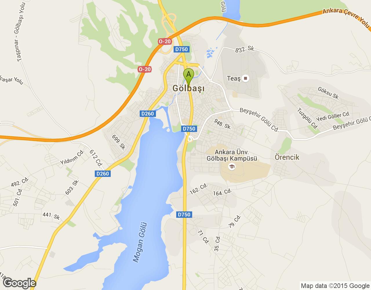 Ankara Gölbaşı Arası Kaç Dakika Sürer harita