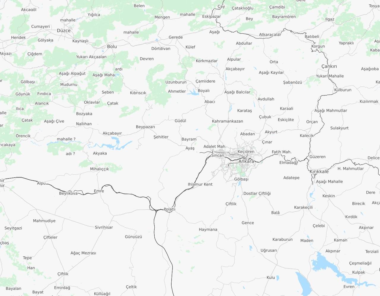 Ankara Hitit Ayaş Termal harita