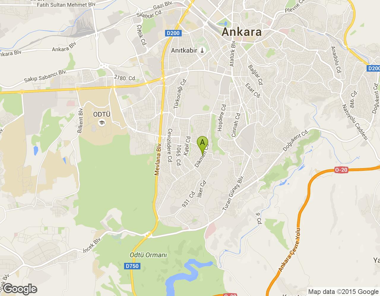 Ankara Sokullu harita