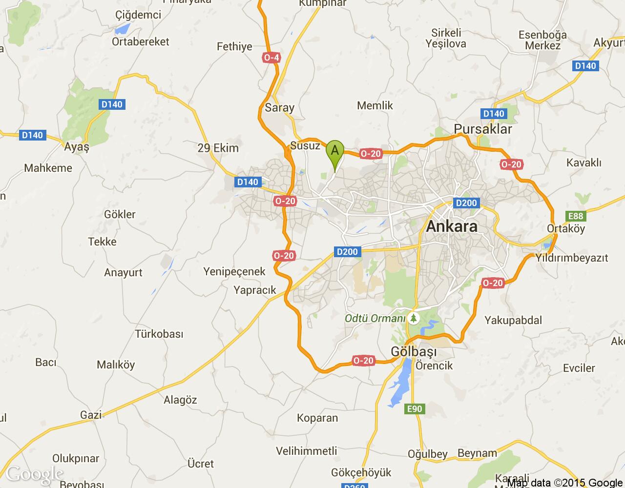 Ankara-yenimahalle harita
