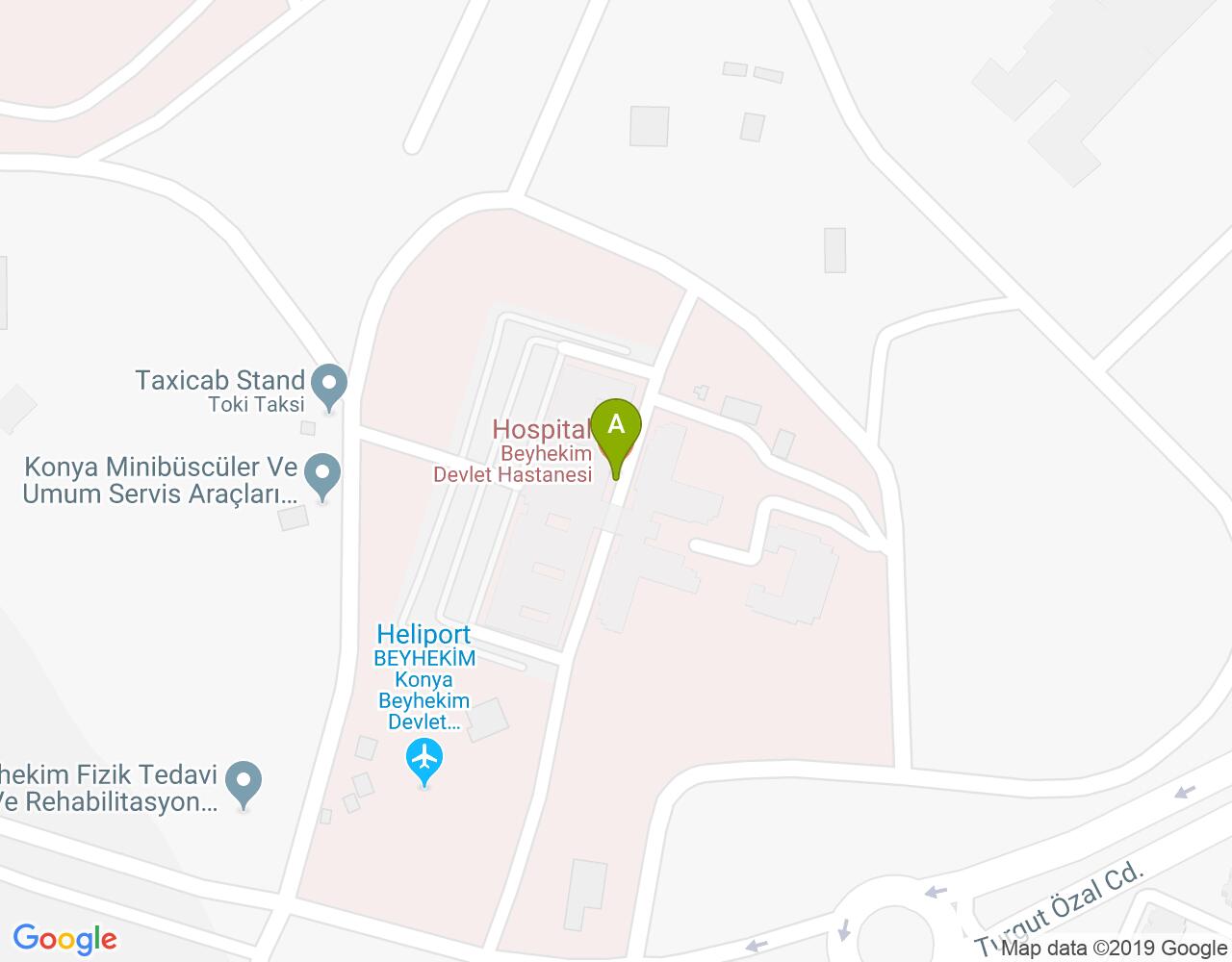 Beyhekim Devlet Hastanesi harita