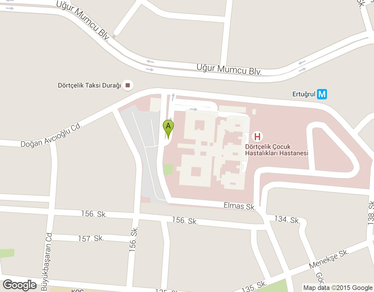 Bursa Dortcelik Çocuk Hastanesi harita