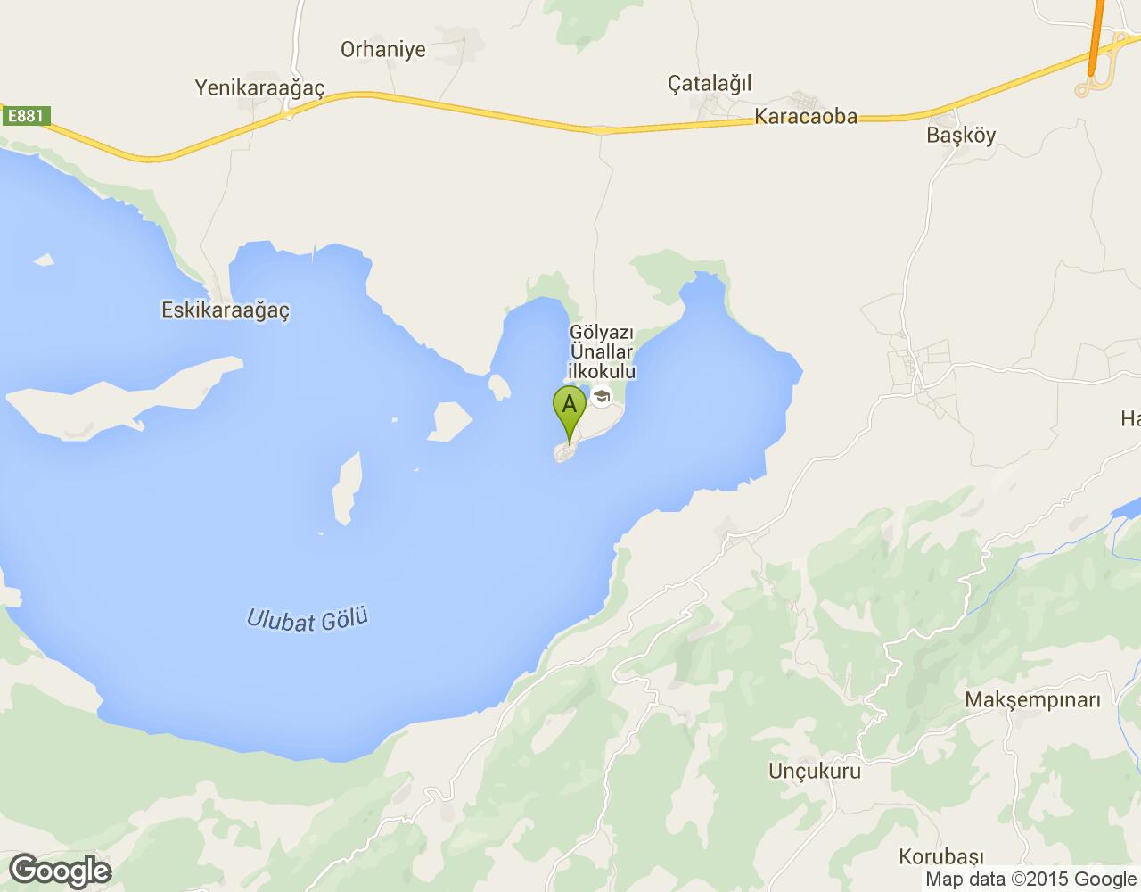 Bursa,gölyazıköyü harita