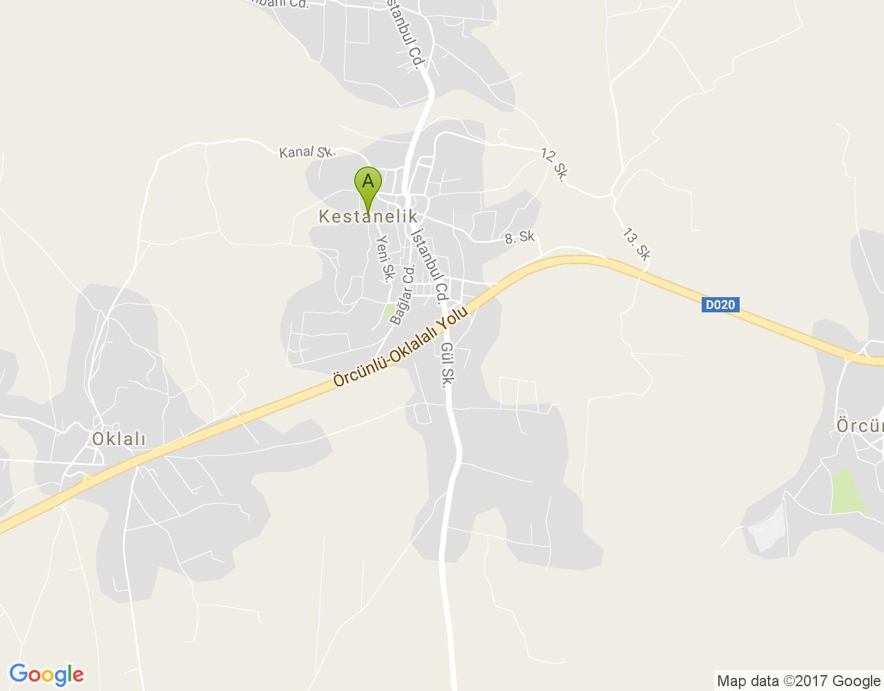 Çatalca Kestanelik Köyü harita