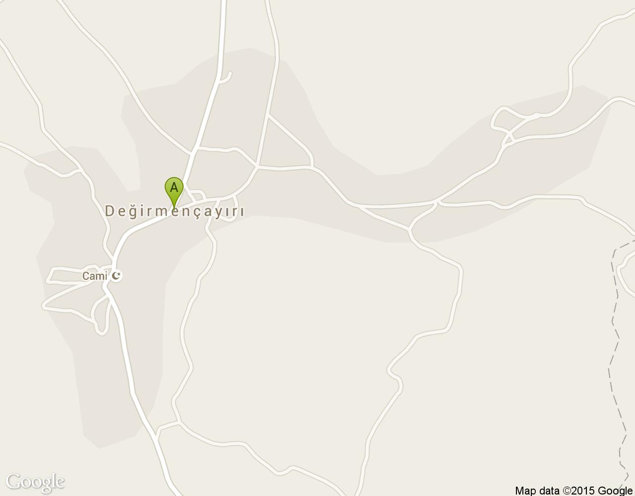 Değirmençayırı Köyü Şile harita