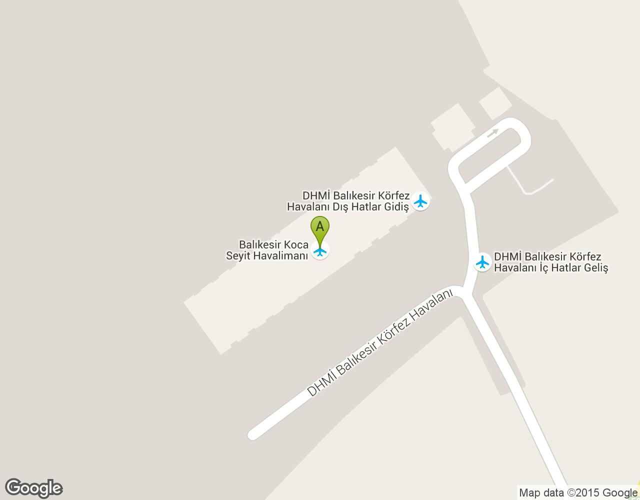 Edremit Koca Seyit Havalimanı harita