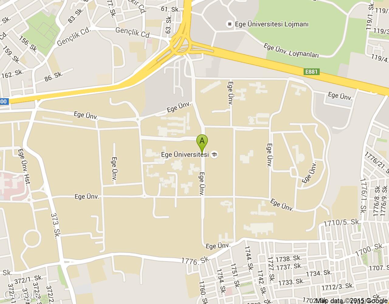 Ege Üniversite harita