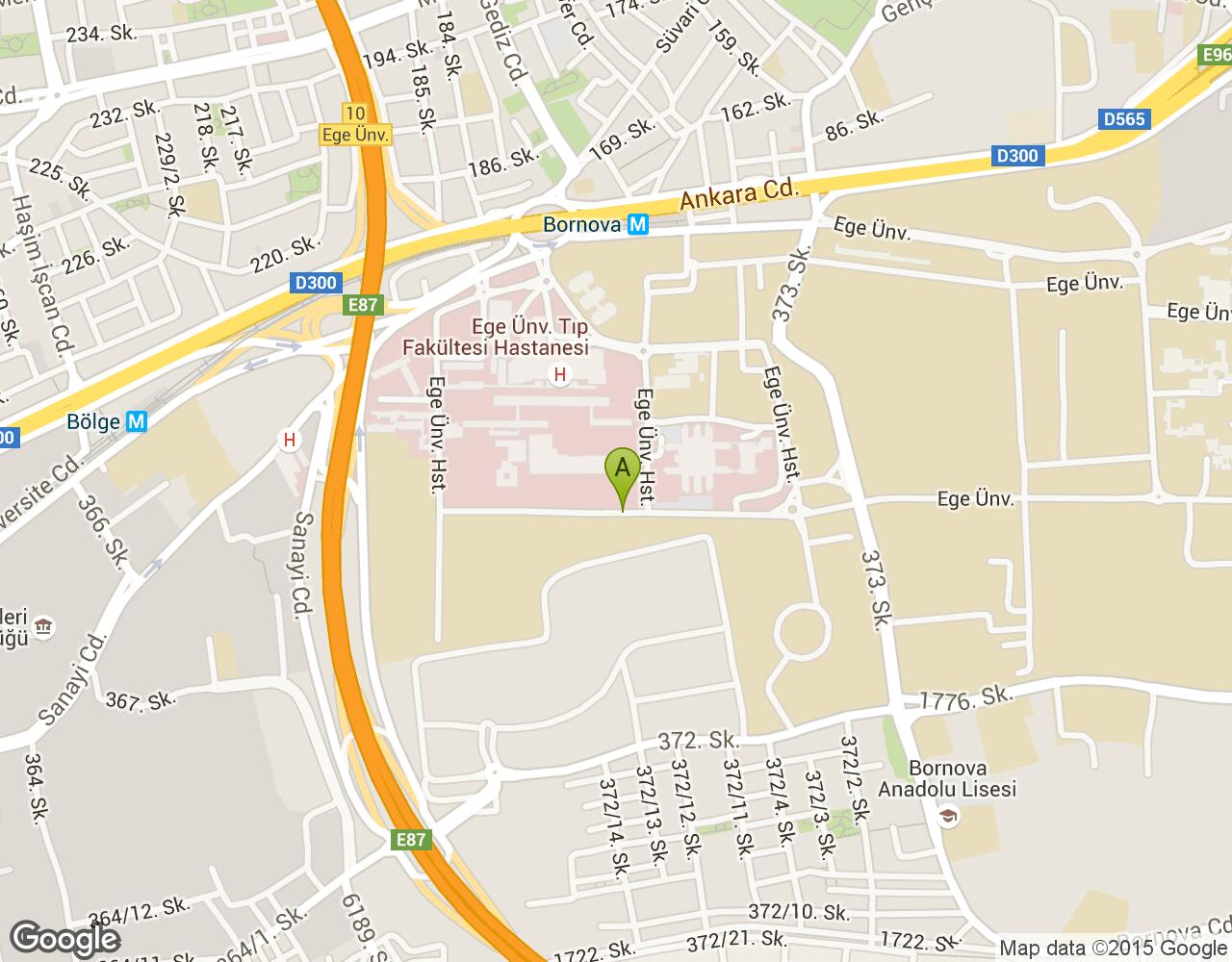 Ege Üniversite Hastanesi harita