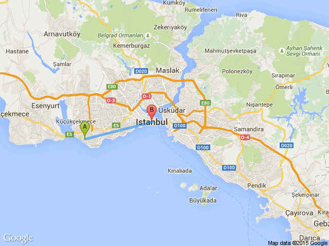 florya metin oktay tesisleri İstanbul Kazlıçeşme Marmaray haritası