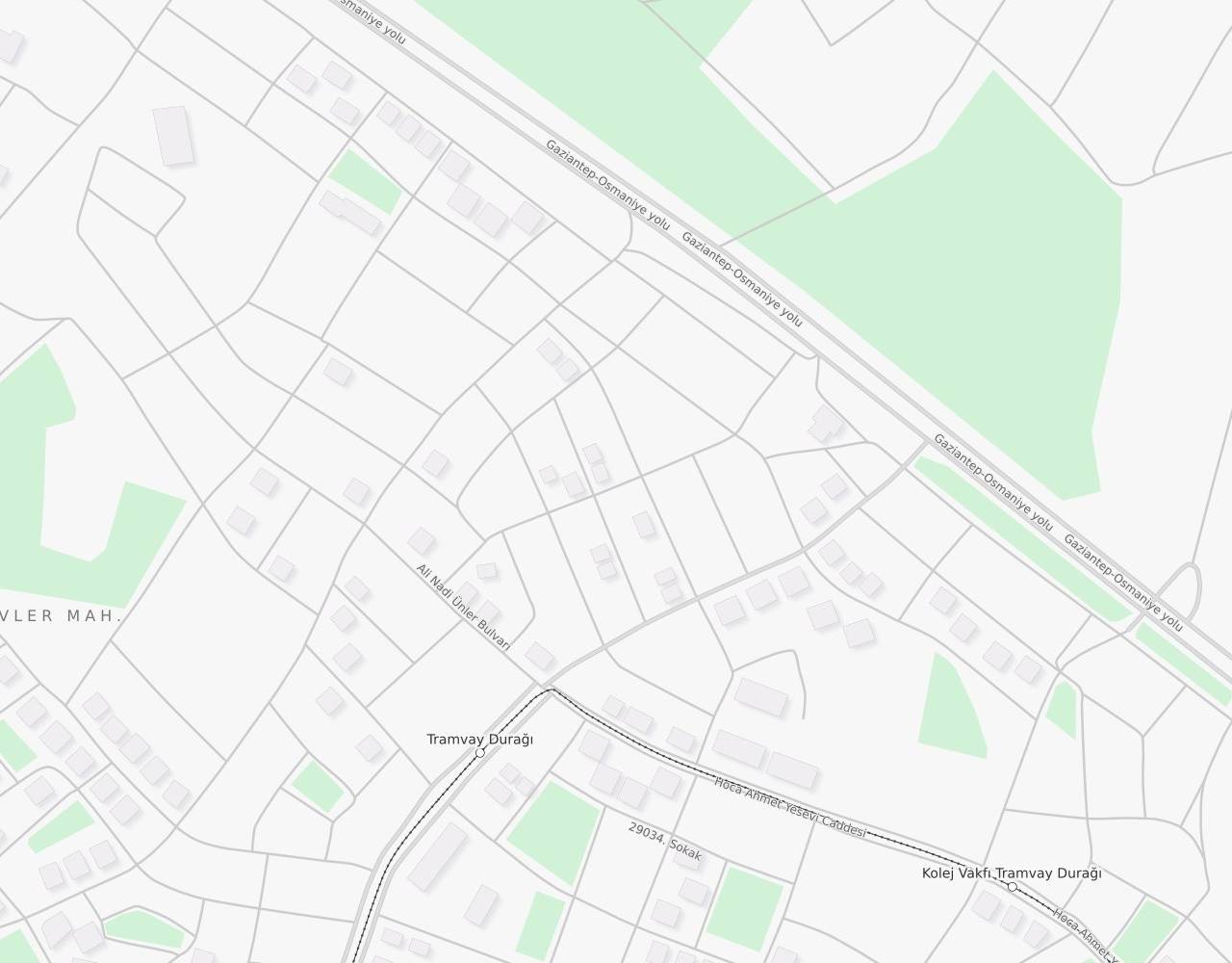 Gaziantep Güvenevler Mahallesi Emek Mahallesi harita
