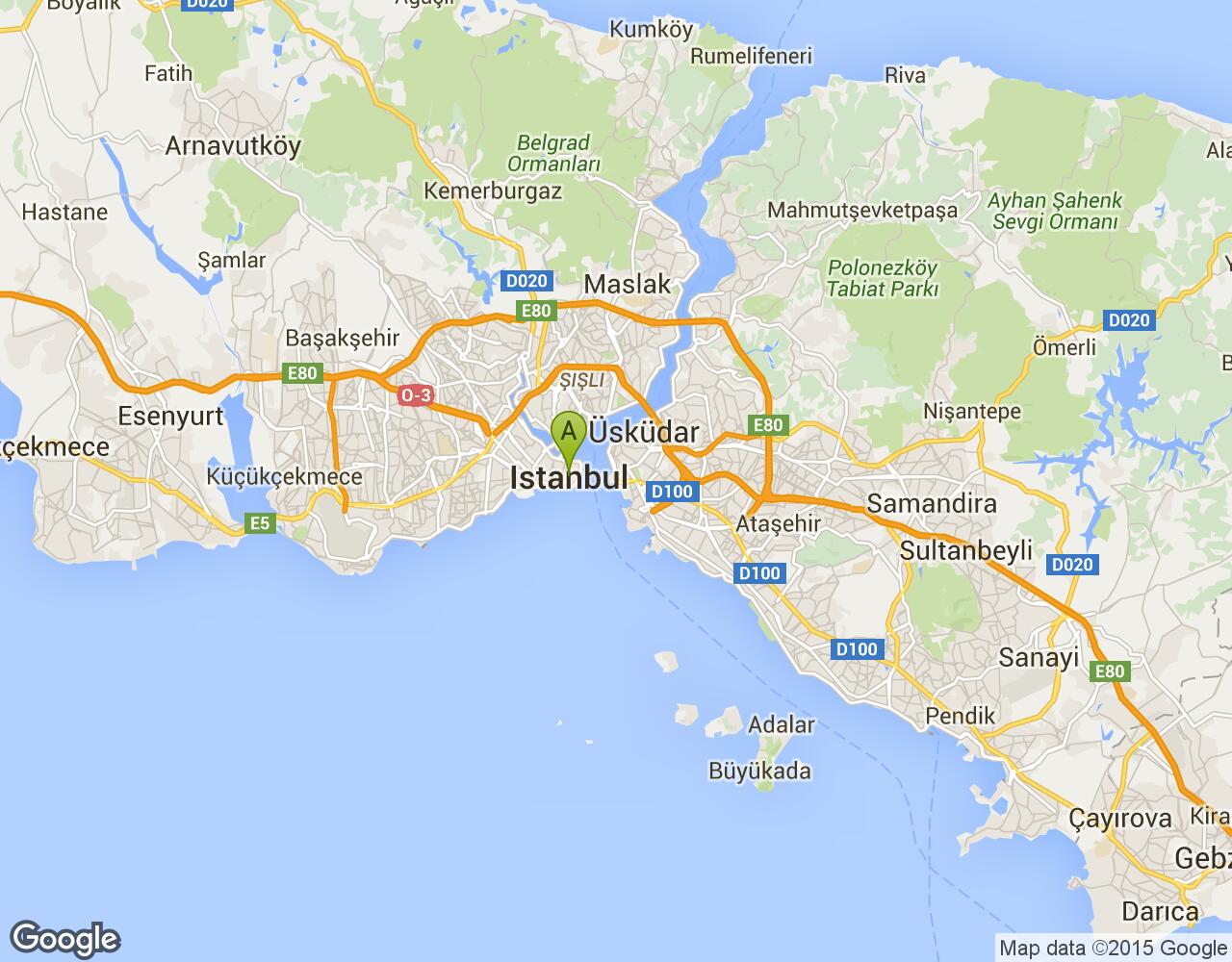 İstanbul Bostancı Dedeman Edeman harita