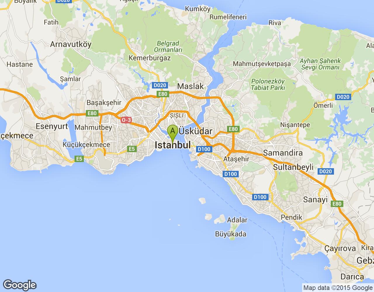 İstanbul Şerifali harita