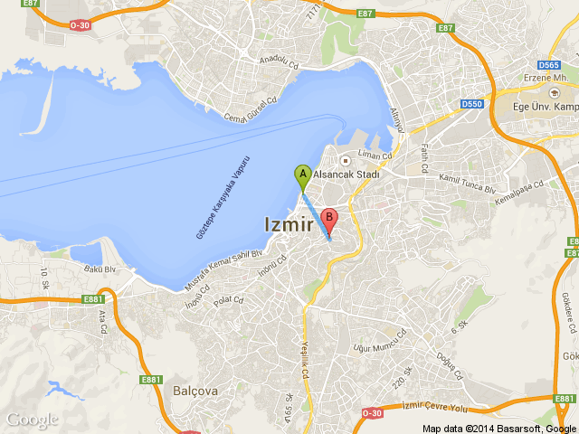 İzmir Konak İzmir Alsancak haritası