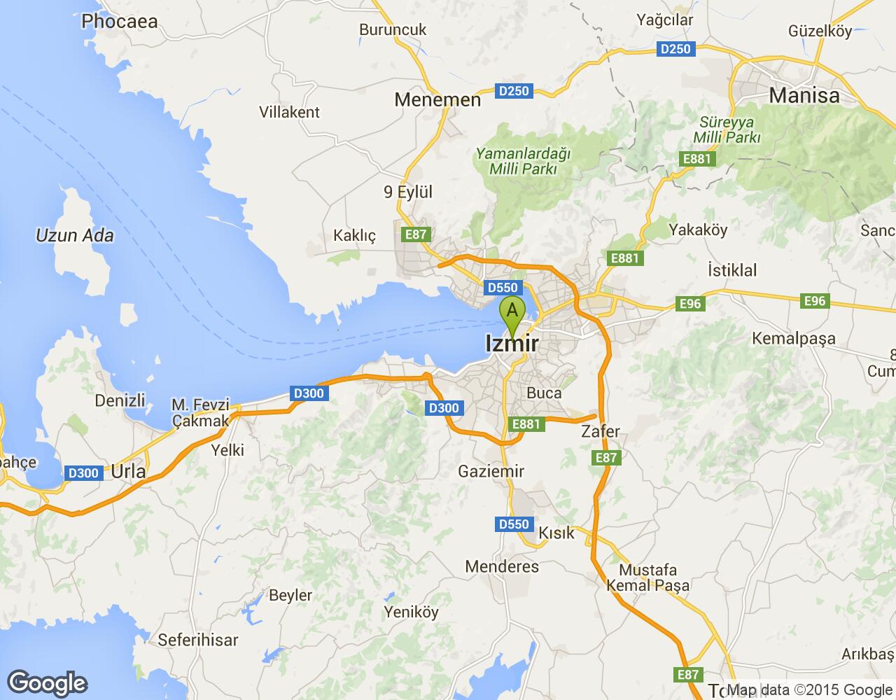 İzmir Çamdibi Kartal Durağı harita