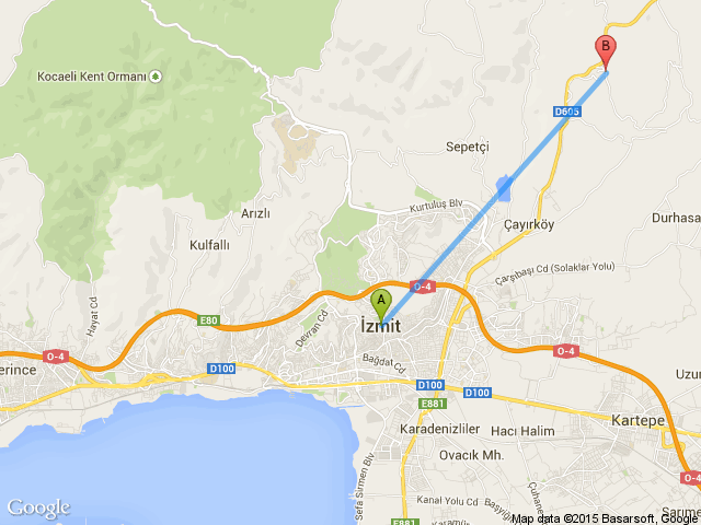 İzmit İzmit Yassıbağ Köyü Arası Kaç Kilometre?