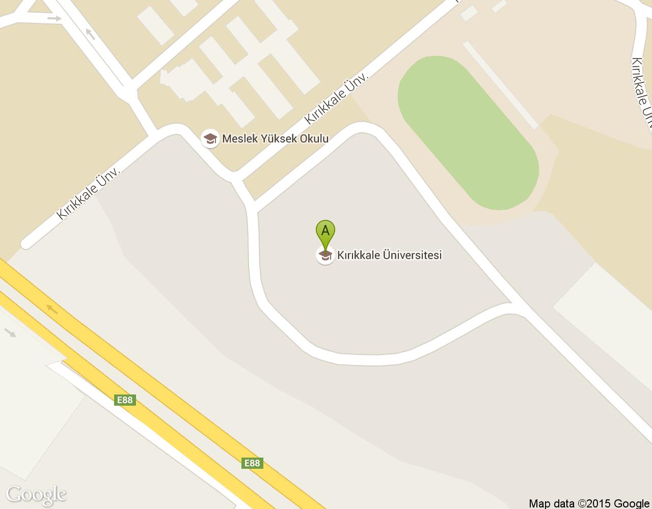 Kırıkkale Üniversitesi harita