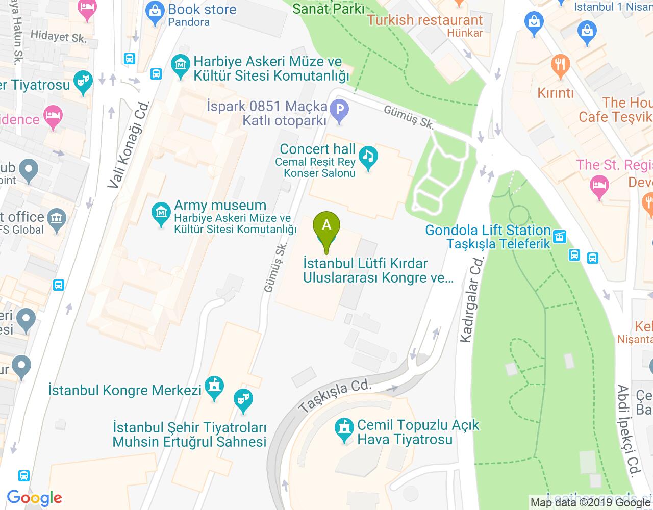 Lütfi Kırdar Kongre Merkezi Beşiktaş harita