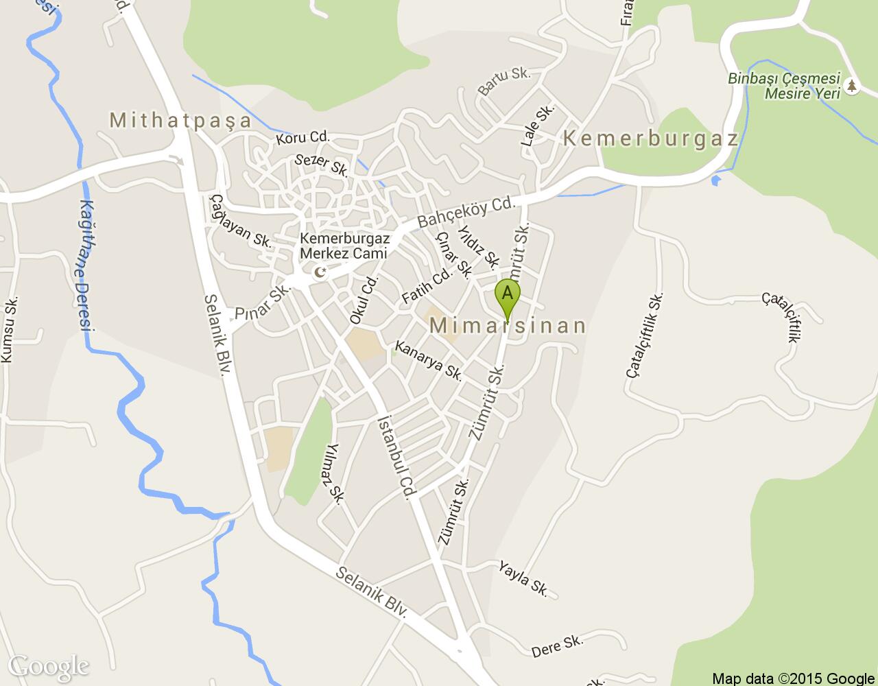 Mimarsinan Mahallesi harita