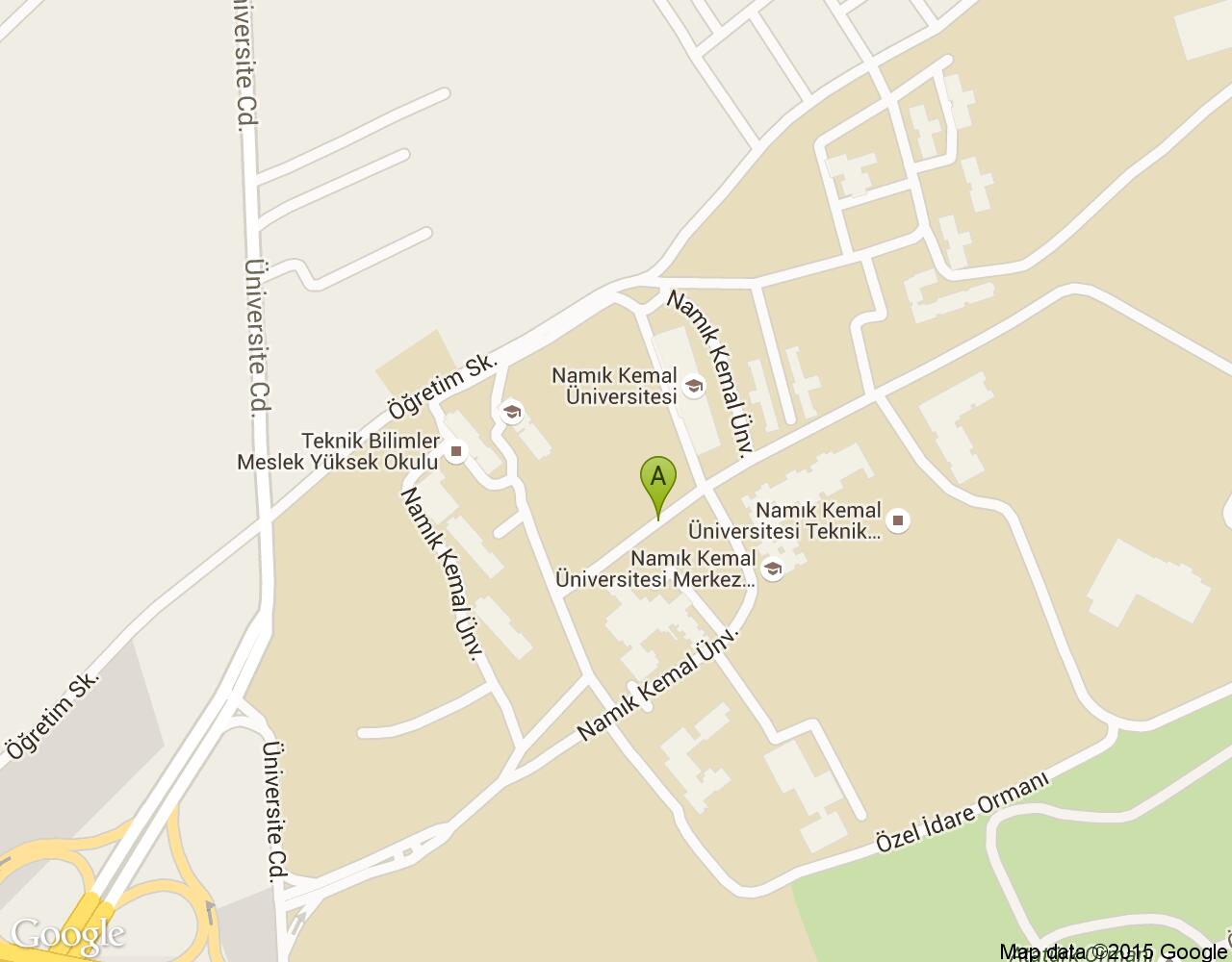 Namık Kemal Üniversitesi harita