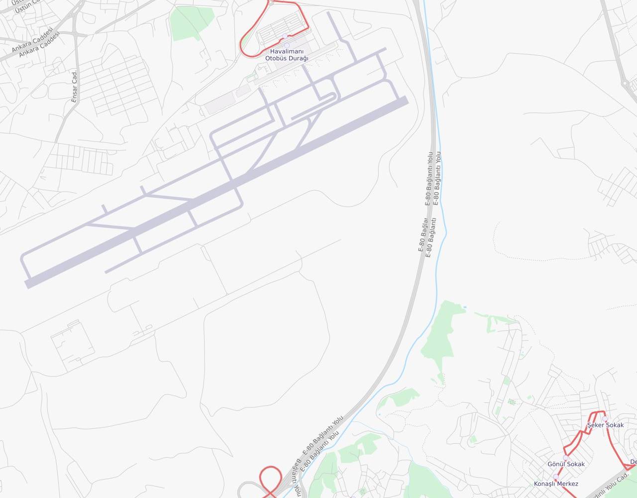 Sabiha Gökçe Havaalanı harita