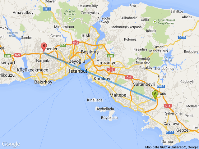 Sabiha Gökçen Havalimanı İstanbul İstoç haritası