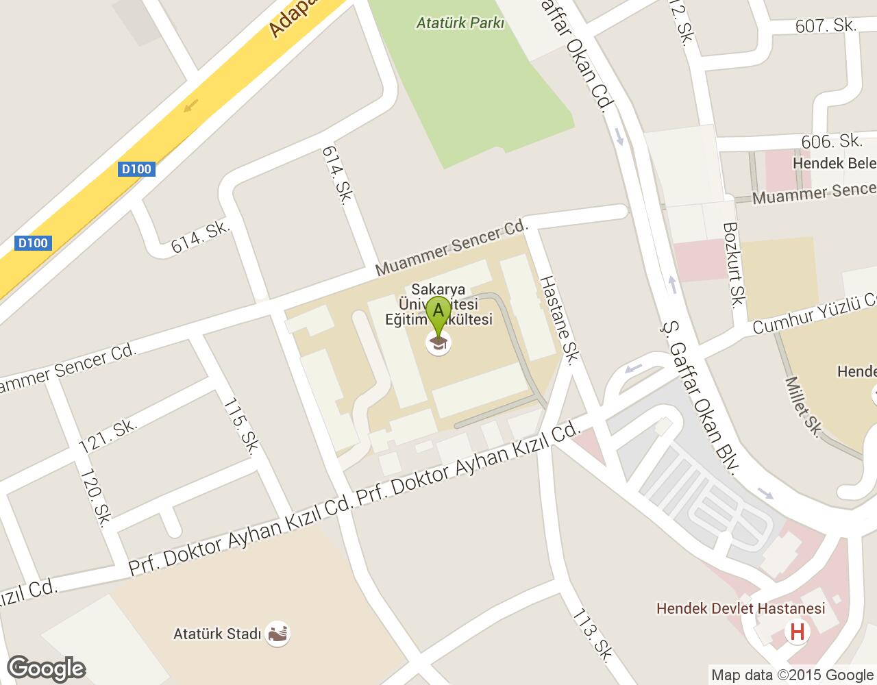 Sakarya Üniversitesi Niversitesi harita