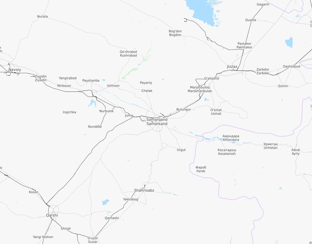 Samarqand Özbekistan harita