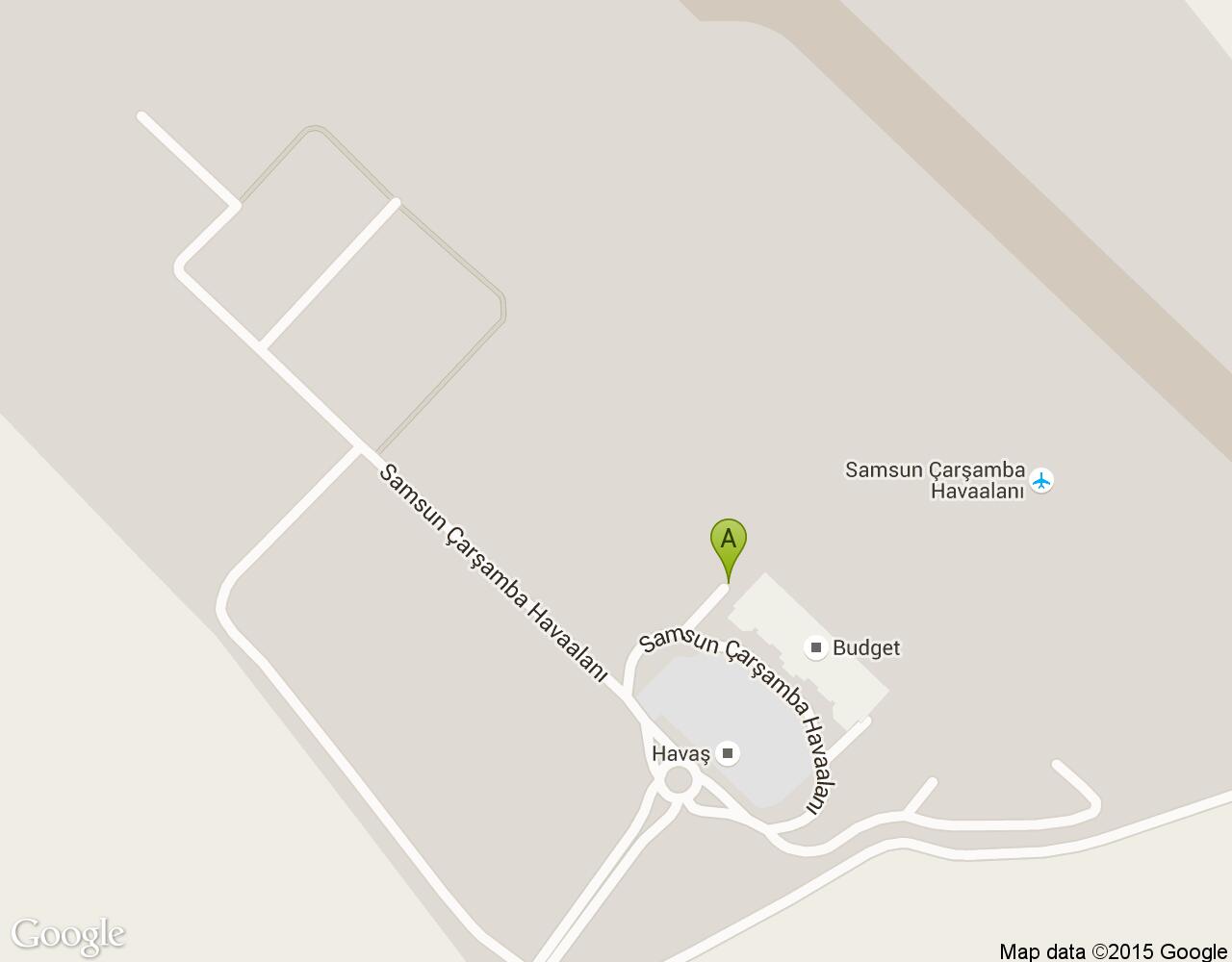 Samsun Çarşamba Havaalanı harita