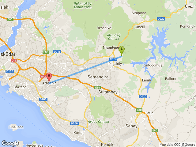 sancaktepe, İstanbul Atasehi haritası