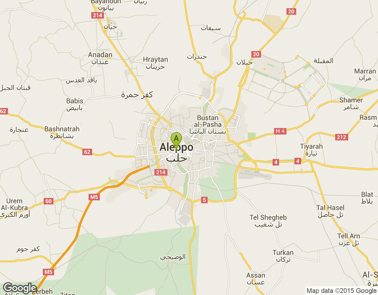 Suriye Halep harita