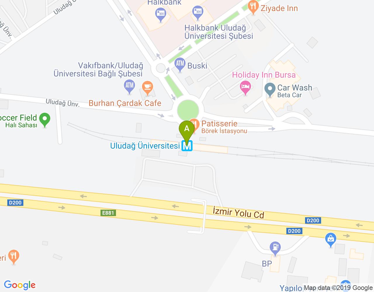 Uludağ Üniversitesi Metro harita