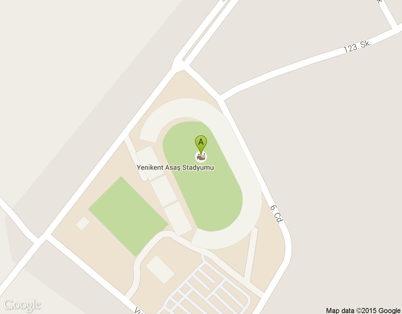 Yenikent Asas Stadı harita